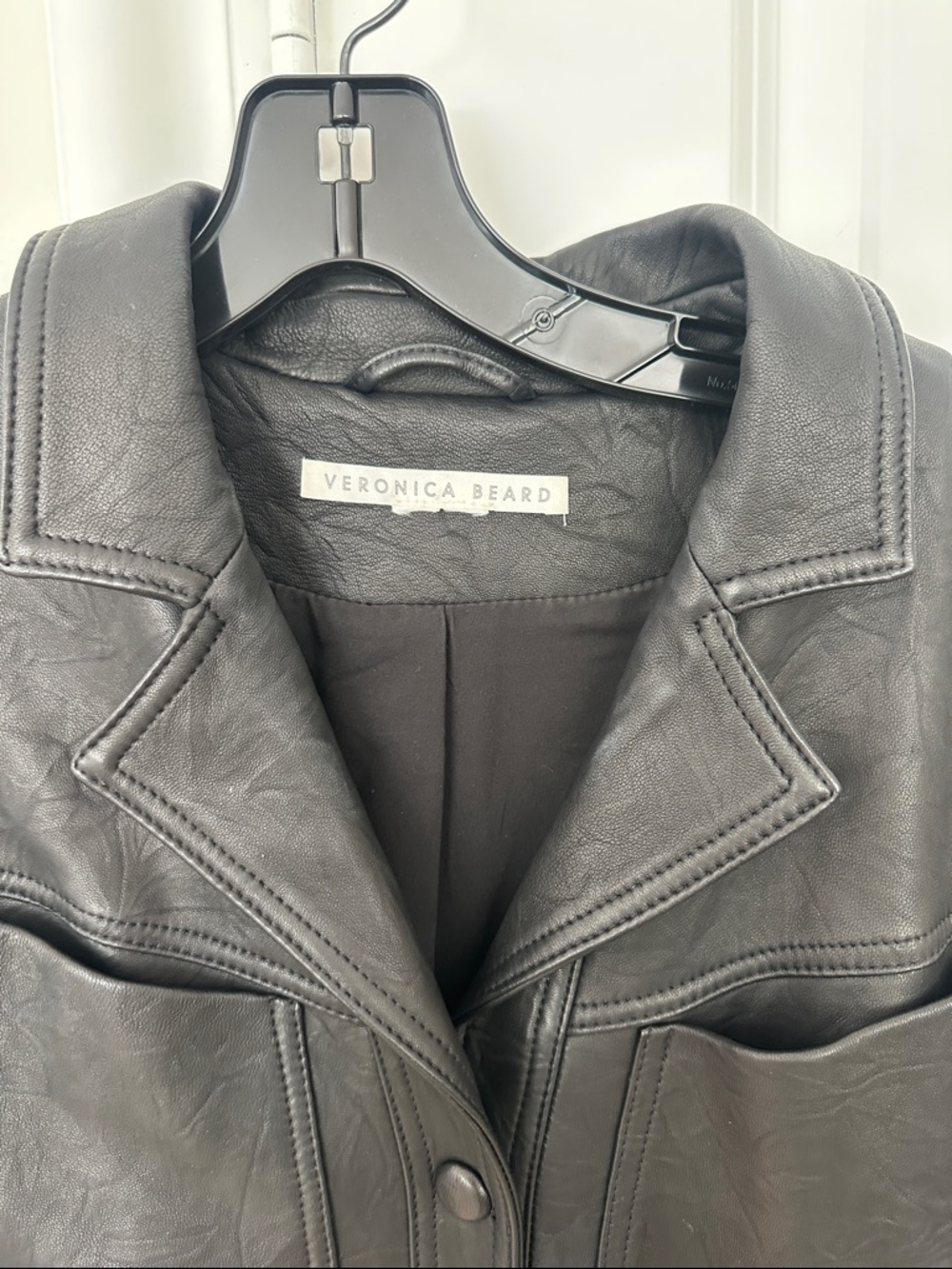 Veronica Beard Black Leather Jumpsuit - Picture 4 of 11
